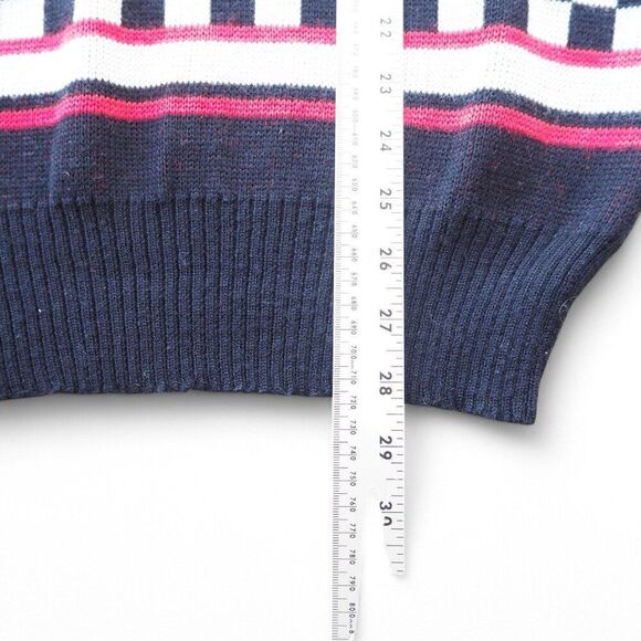 Tyrolia by HEAD Vintage 80s Heavyweight Geometric Neon Wool Blend Sweater Men L - Picture 6 of 6